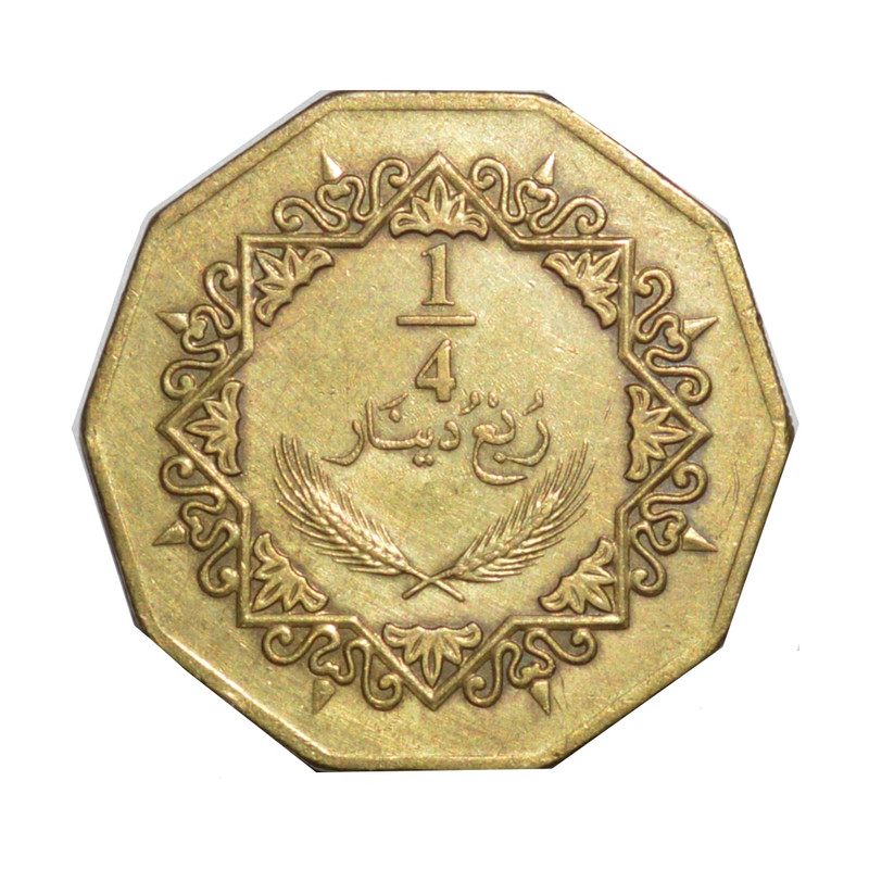 سکه تزیینی مدل کشور لیبی ربع دینار 2009 میلادی