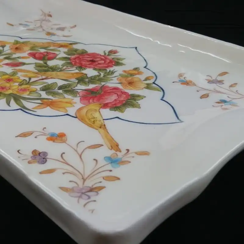 سینی سرامیکی هیوا طرح گل و مرغ کد 10913044