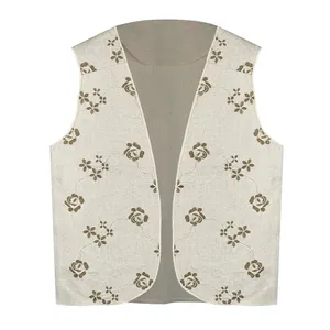 وست زنانه مدل قیطان دوزی لینن کد AK1211