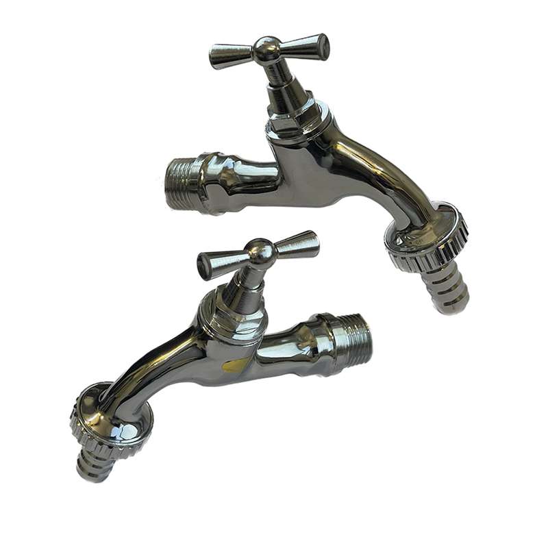 شیر حیاطی ایمن مدل کروم مجموعه 2 عددی شیر حیاطی ایمن مدل کروم مجموعه 2 عددی