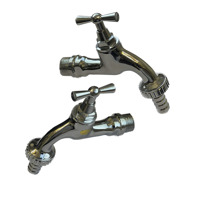 شیر حیاطی ایمن مدل کروم مجموعه 2 عددی شیر حیاطی ایمن مدل کروم مجموعه 2 عددی