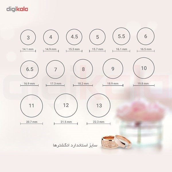 انگشتر طلا 18 عیار زنانه با طرح کارتیه ناریا مدل Meh22-1  - 2