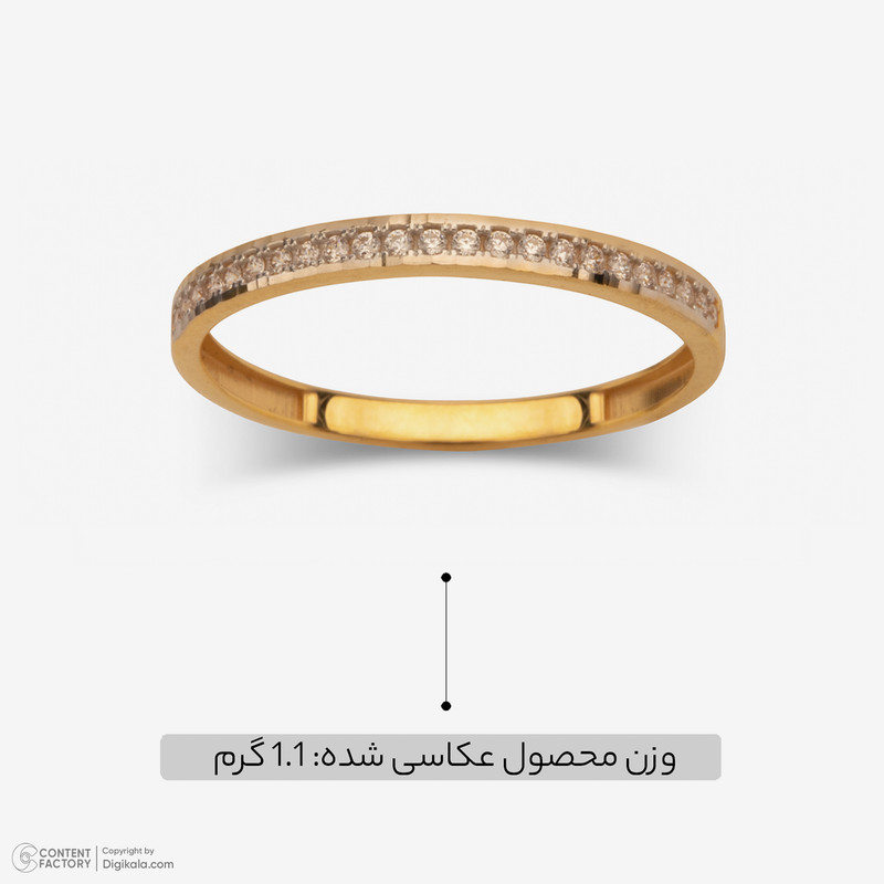 انگشتر طلا 18 عیار زنانه طلای مستجابی مدل گل  - 6