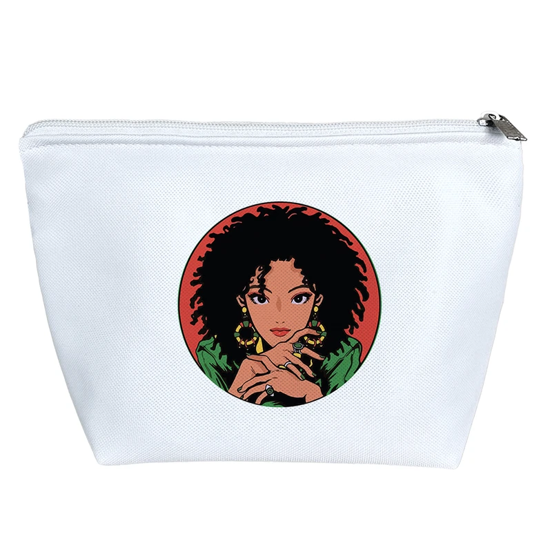 کیف لوازم آرایش دخترانه خندالو مدل دختر مو فرفری کد 7404