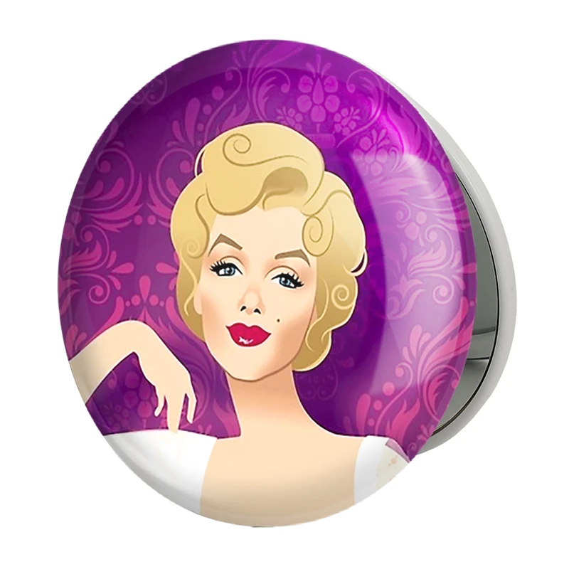 آینه جیبی خندالو طرح مرلین مونرو Marilyn Monroe مدل تاشو کد 3986 
