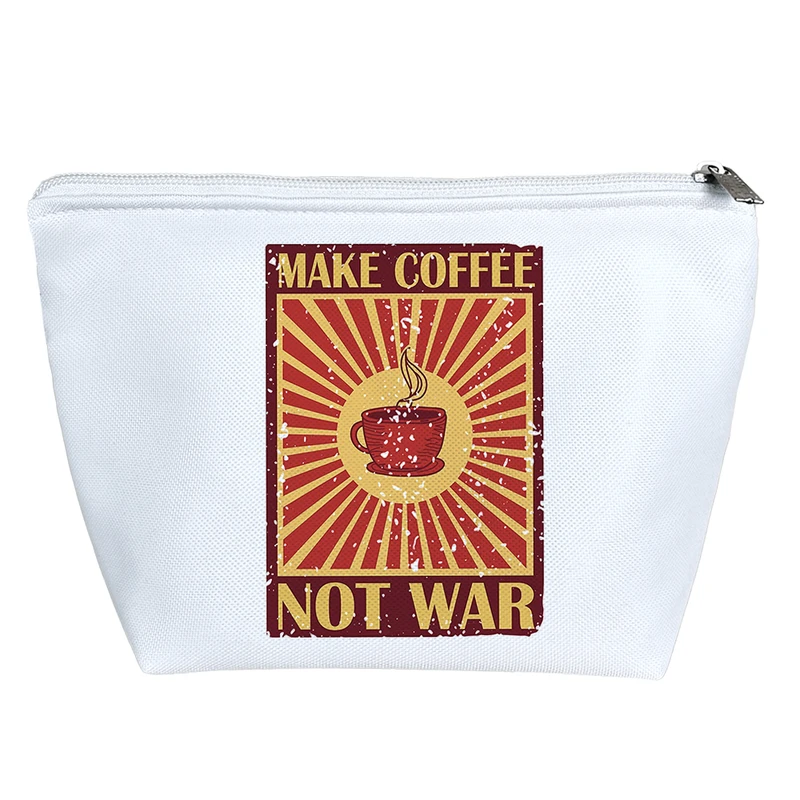کیف لوازم آرایش دخترانه خندالو مدل قهوه Make coffee Not war کد 5050