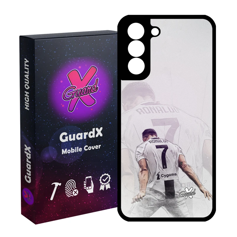 کاور گارد ایکس طرح CR7 مدل Glass10189 مناسب برای گوشی موبایل سامسونگ Galaxy S21 FE
