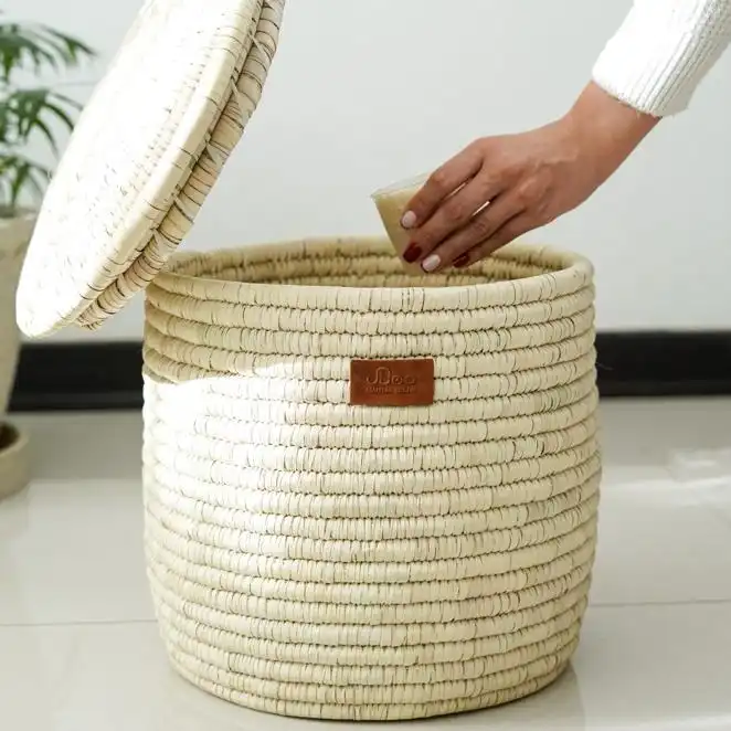 سطل برنج حصیری مهتاک دکور مدل استوانه