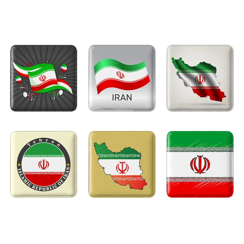 مگنت خندالو طرح پرچم ایران کد 1497B مجموعه 6 عددی