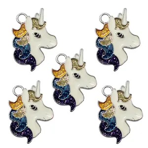 آویز گردنبند زنانه مدل اسب تک شاخ کد 25 بسته 5 عددی