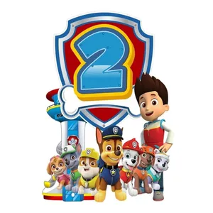 استند رومیزی تولد مدل عدد 2 طرح سگ های نگهبان 