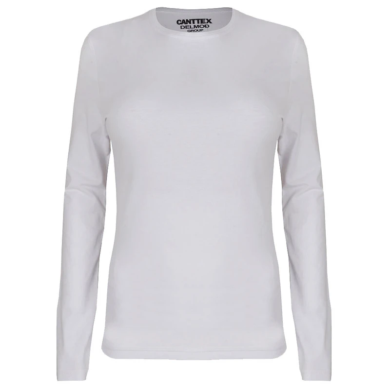 تی شرت آستین بلند زنانه کانتکس مدل 249014401 رنگ سفید