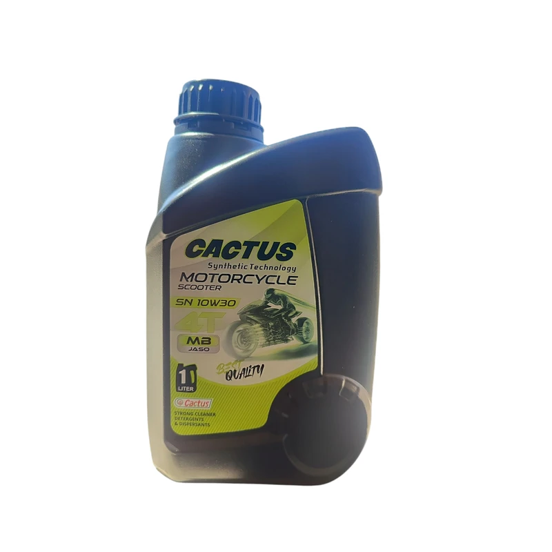 روغن موتور سیکلت تمام سنتتیک کاکتوس مدل SN 10W-30 حجم 1 لیتر