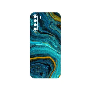 MAHOOT Turquoise marblewith golden streaks-FullSkin Cover Sticker for Samsung Galaxy Z Flip
