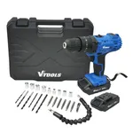 دریل پیچ گوشتی شارژی 0.8-10 میلی‌متری وی تولز مدل VT1211-KIT
