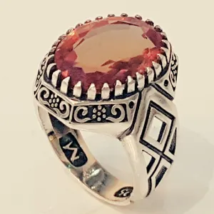 انگشتر نقره مردانه مدل سنگ الکساندریت کد P8600