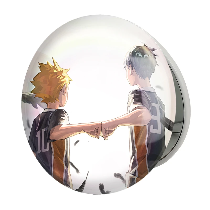 آینه جیبی خندالو طرح کاگیاما و هیناتا انیمه هایکیو Haikyu مدل تاشو کد 17741 