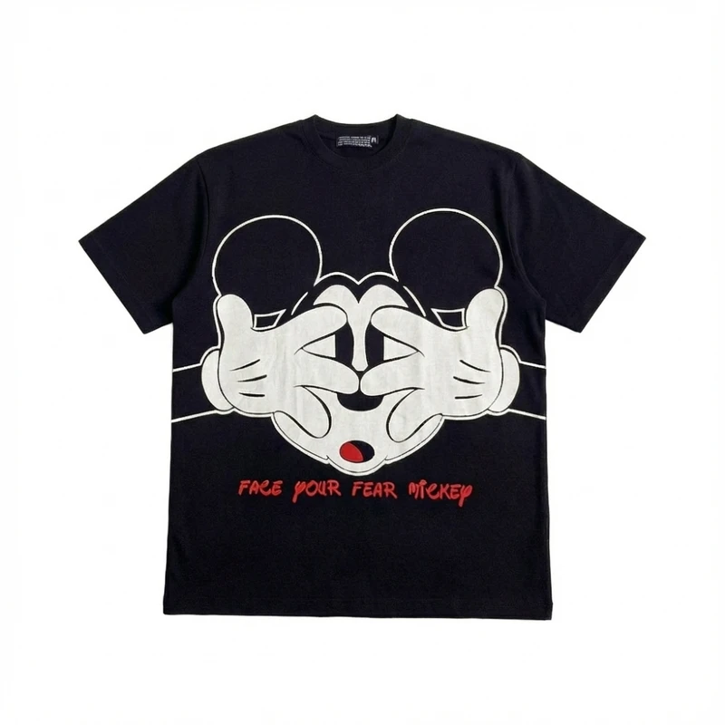 تی‌شرت لانگ آستین سه ربع مردانه مدل میکی موس