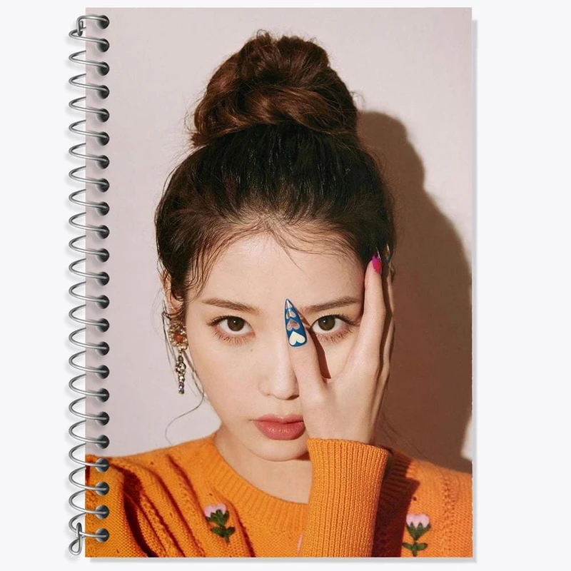 دفتر زبان 50 برگ خندالو مدل دو خط طرح آیو IU کد 19778