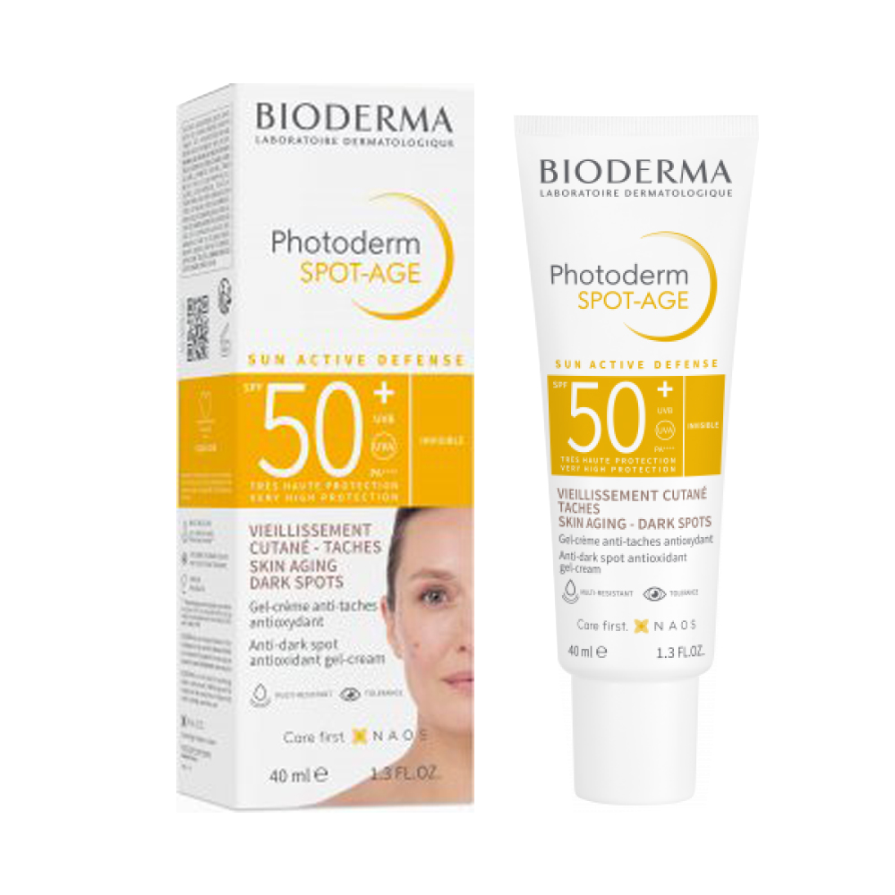 ژل کرم ضد آفتاب بایودرما مدل Photoderm Spot-Age حجم 40 میلی لیتر