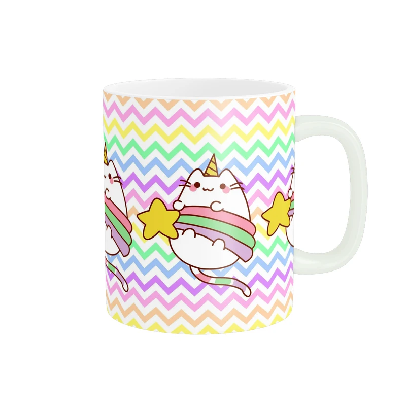 ماگ پادآفرین مدل عروسکی طرح گربه یونیکورن کد PM221