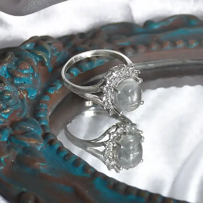 انگشتر نقره زنانه مدل سنگ در نجف کد 033