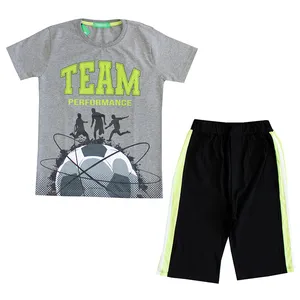 ست تی شرت و شلوارک پسرانه مدل توپ کد 1221