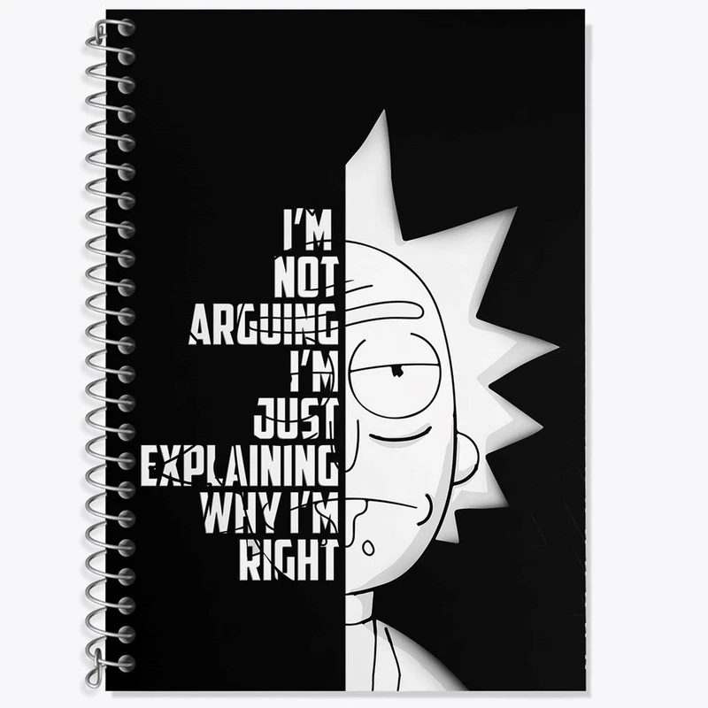 دفتر لغت 50 برگ خندالو مدل ریک و مورتی Rick and Morty کد 3212