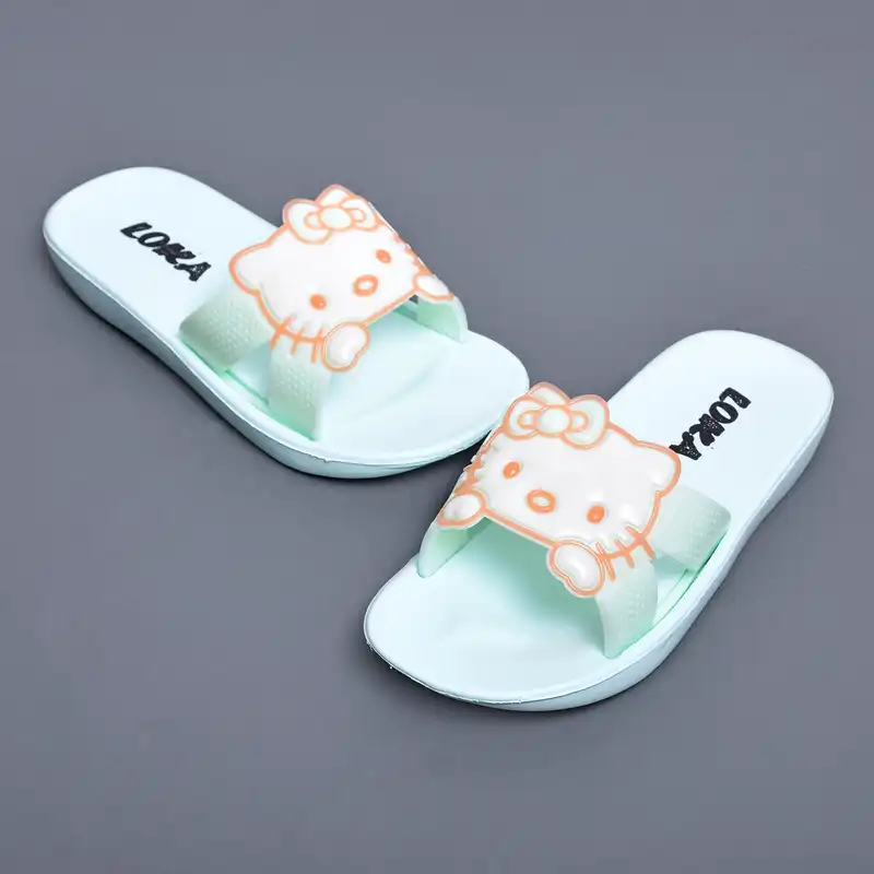 دمپایی دخترانه مدل لوکا طرح هلوکیتی کد GRN.3271