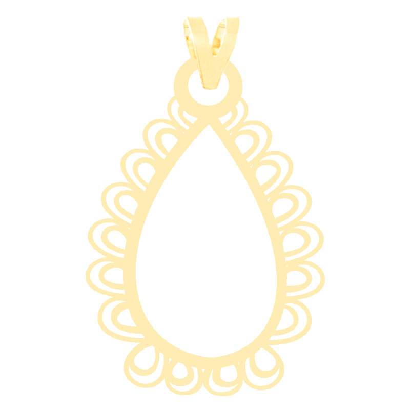 آویز گردنبند طلا 18 عیار زنانه الن نار مدل اسليمي ELN3222