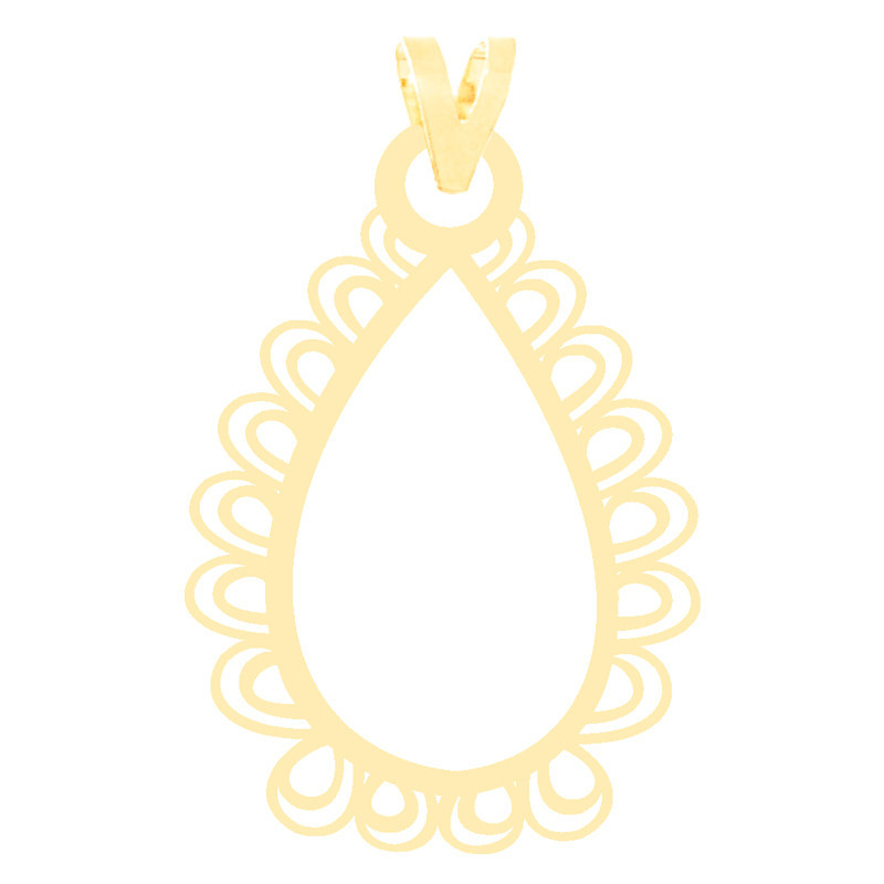 آویز گردنبند طلا 18 عیار زنانه الن نار مدل اسليمي ELN3222