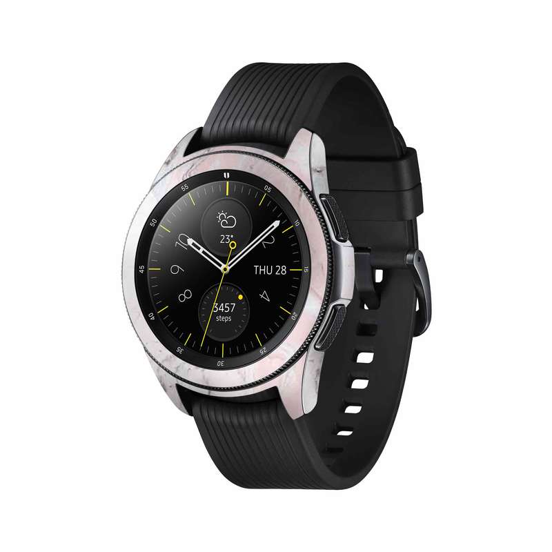 برچسب ماهوت طرح Blanco-Pink-Marble مناسب برای ساعت هوشمند سامسونگ Galaxy Watch 42mm
