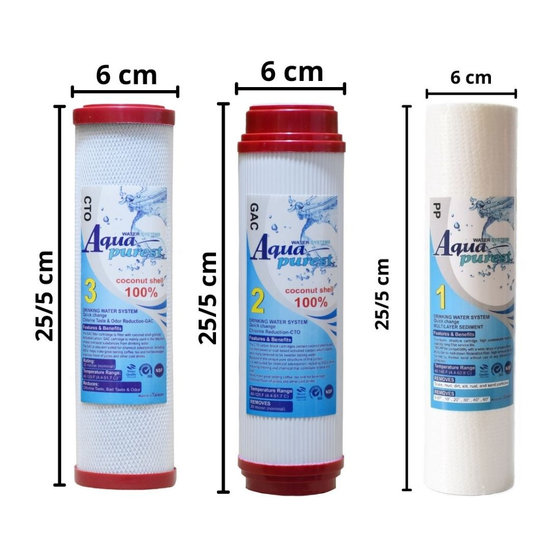 فیلتر دستگاه تصفیه آب آکوا پیورست مدل RO-NEW RED 004 مجموعه 4 عددی