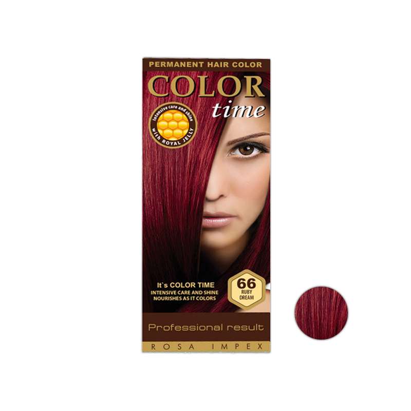 کیت رنگ مو کالرتایم شماره 66 حجم 40 میلی لیتر رنگ یاقوت رویایی