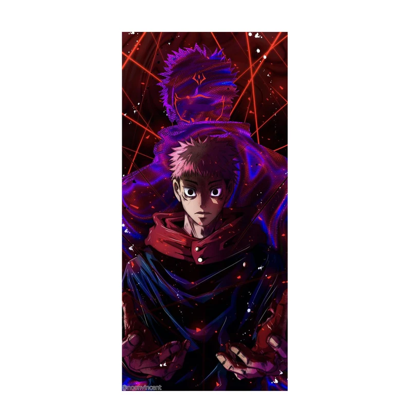 استیکر لپ تاپ و موبایل مدل انیمه طرح جوجوتسو کایسن ایتادوری یوجی jujutsu kaisen yuji itadori کد 604