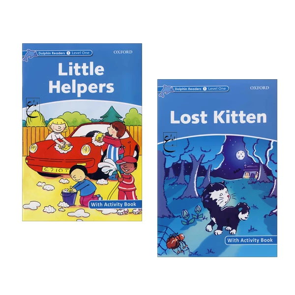 کتاب Dolphin Readers Level 1 Lost Kitten_Little Helpers اثر جمعی از نویسندگان انتشارات ابداع 2 جلدی