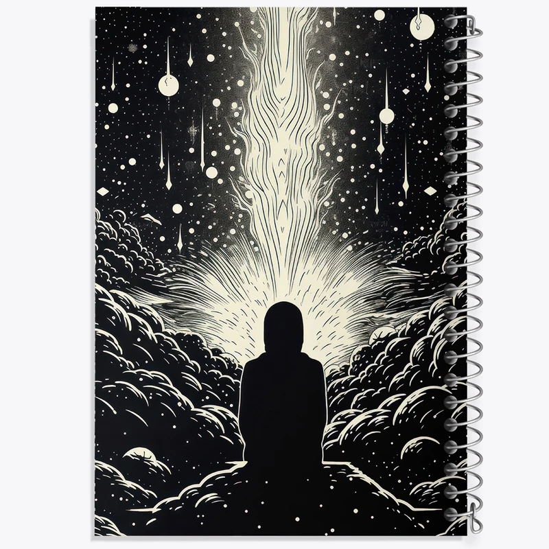 دفتر ژورنال نویسی 50 برگ خندالو مدل نقطه ای طرح فضایی کد F2617