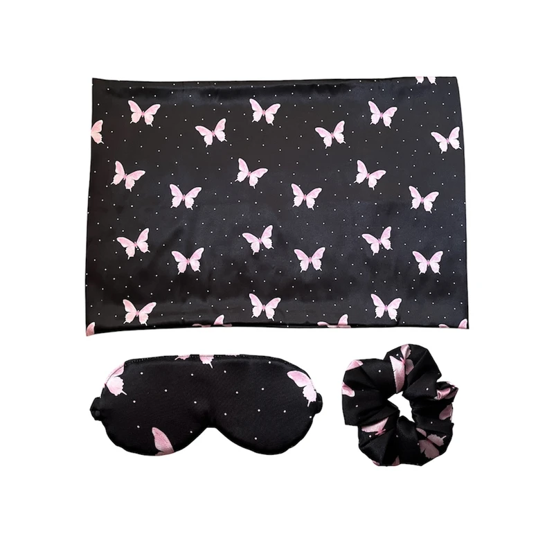 رو‌بالشی مدل پاکتی سایز 50*70 سانتی متر به همراه چشم بند خواب و کش مو مجموعه 3 عددی