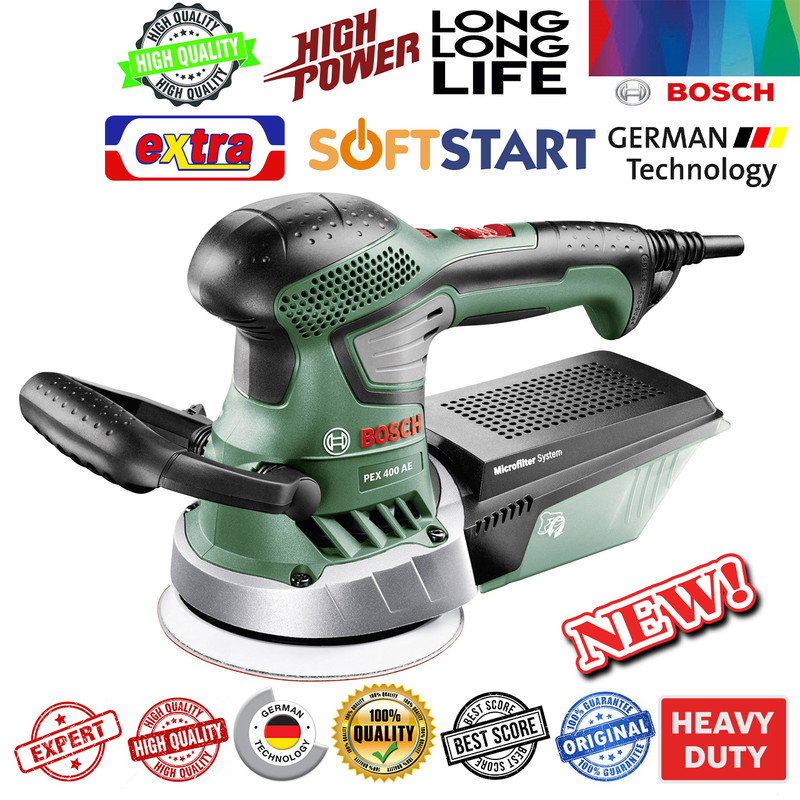 دستگاه سنباده دو کاره لرزان بوش مدل 125mm - PEX-400 Advanced