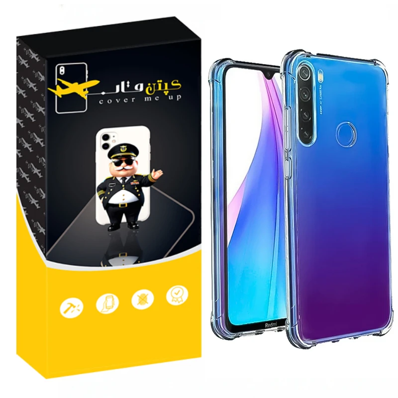 کاور کپتن قاب مدل Crystal مناسب برای گوشی موبایل شیائومی Redmi Note 8