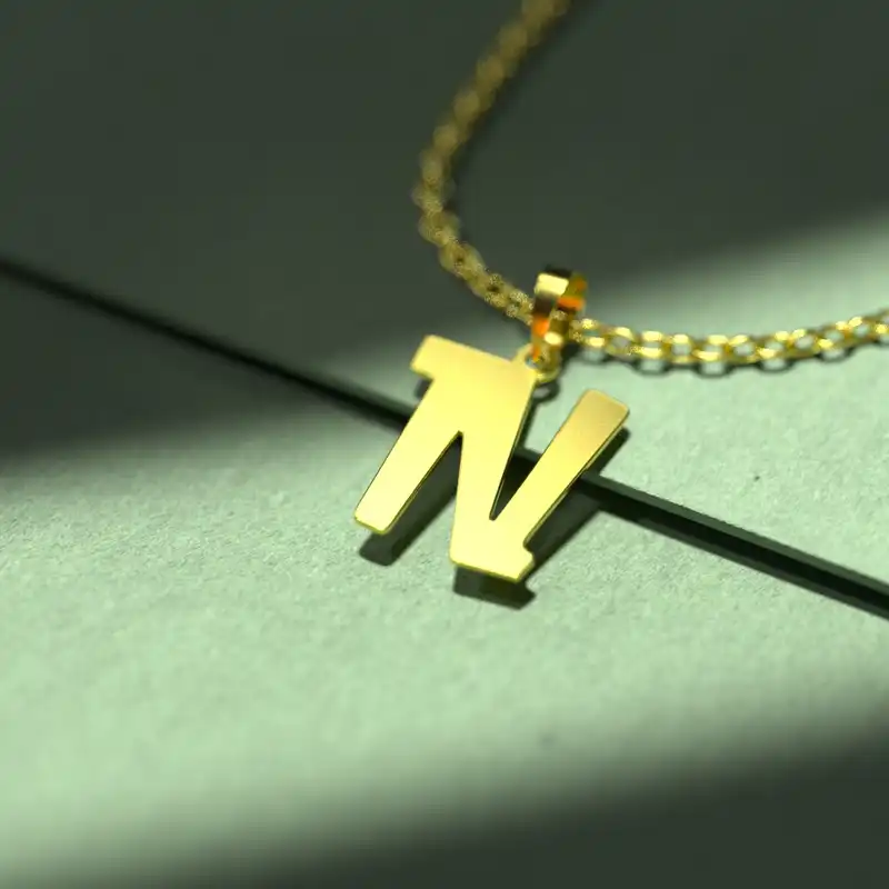 گردنبند طلا 18 عیار زنانه مدوپد مدل حرف N کد H3-1-1026