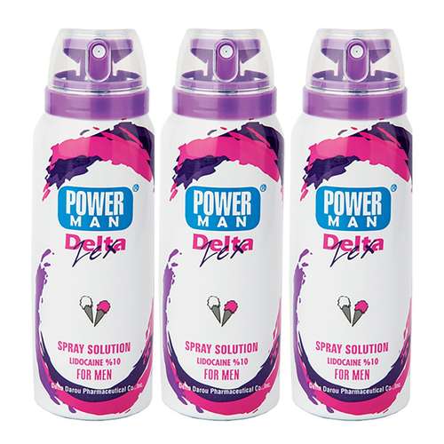 اسپری تاخیری دلتا دارو مدل Vanilla ice cream حجم 65 میلی لیتر مجموعه 3 عددی