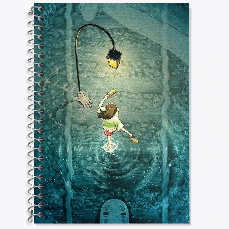 دفتر زبان 50 برگ خندالو مدل سه خط طرح چیهیرو انیمه شهر اشباح Spirited Away کد 12095