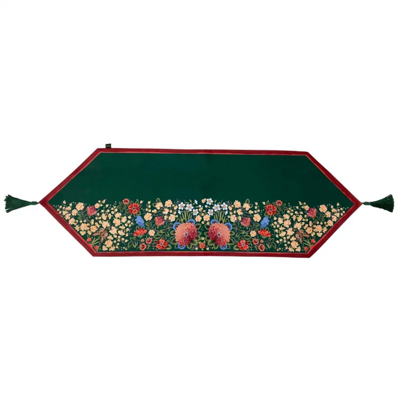 رومیزی مخمل مدل رانر افشان