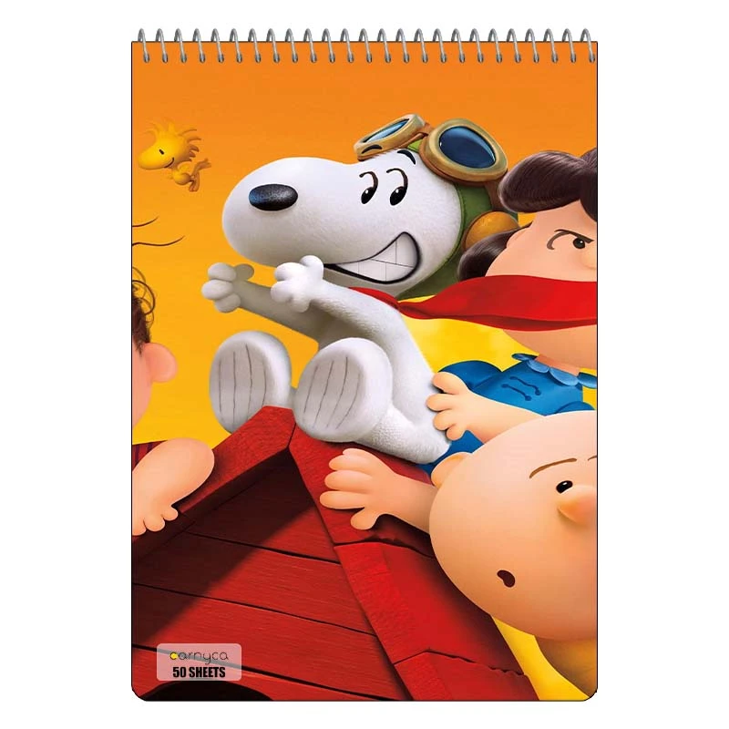 دفتر نقاشی 50 برگ سیمی کارنیکا طرح فیلم بادام زمینی ها مدل The Peanuts کد 27976