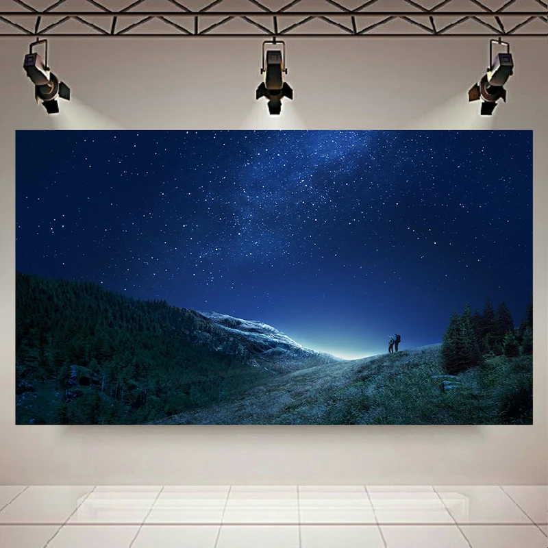 تابلو شاسی طرح کهکشان و ستارگان مدل نمای شب کد AR6050