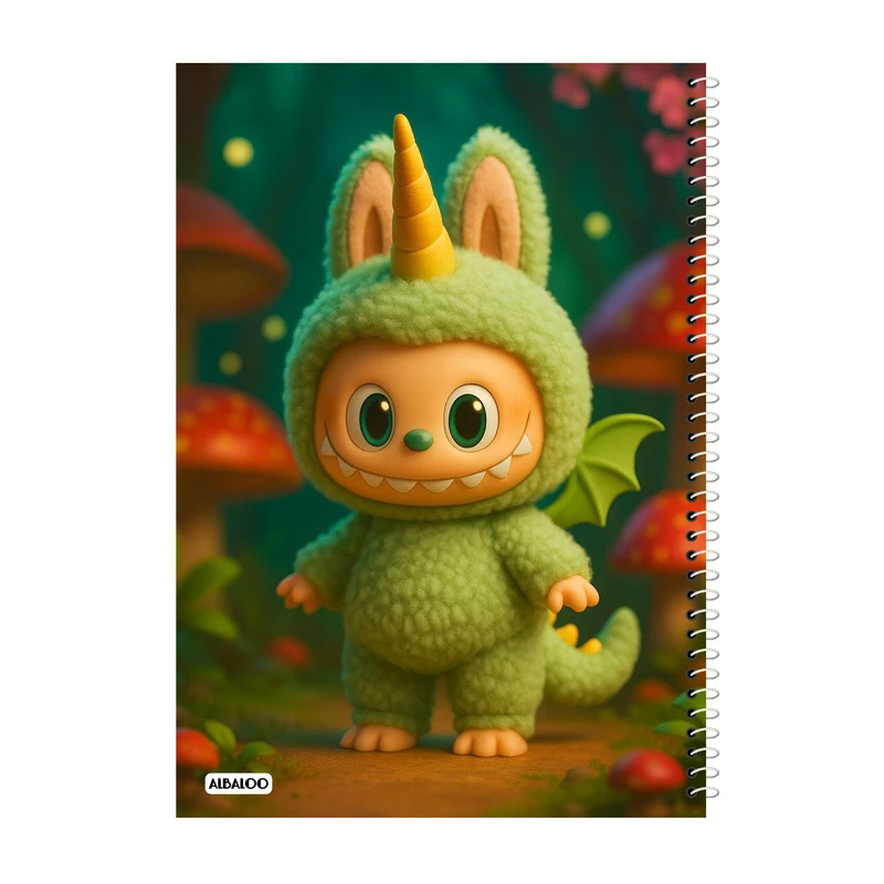 دفتر نقاشی 50 برگ آلبالو طرح عروسک لبوبو کد 2100