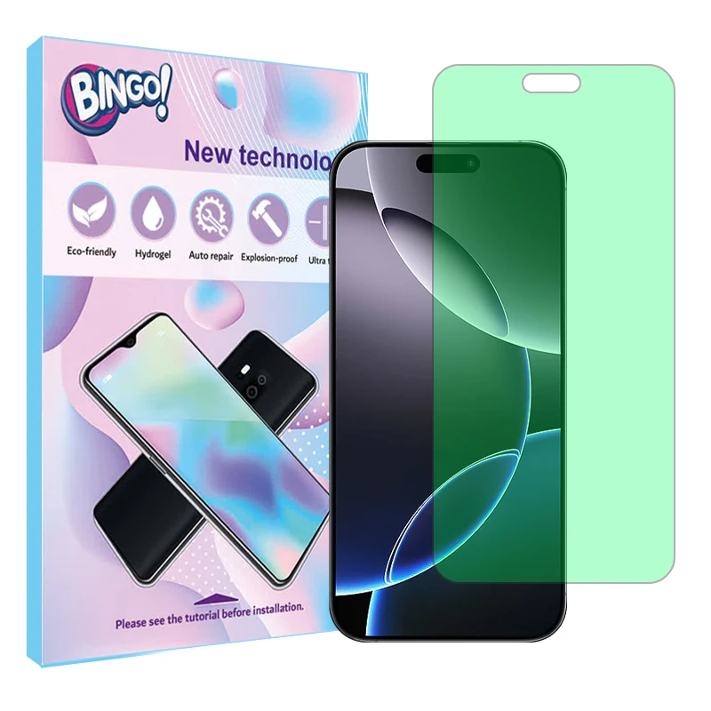 محافظ صفحه نمایش گرین لایت بینگو مدل Tough مناسب برای گوشی موبایل اپل iPhone 16 Pro Max