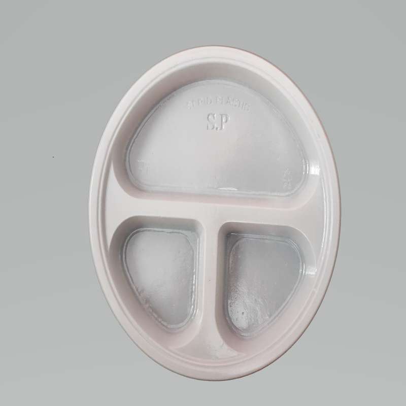 بشقاب یکبار مصرف اس پی مدل سلف 3 خونه بسته 50 عددی بشقاب یکبار مصرف اس پی مدل سلف 3 خونه بسته 50 عددی