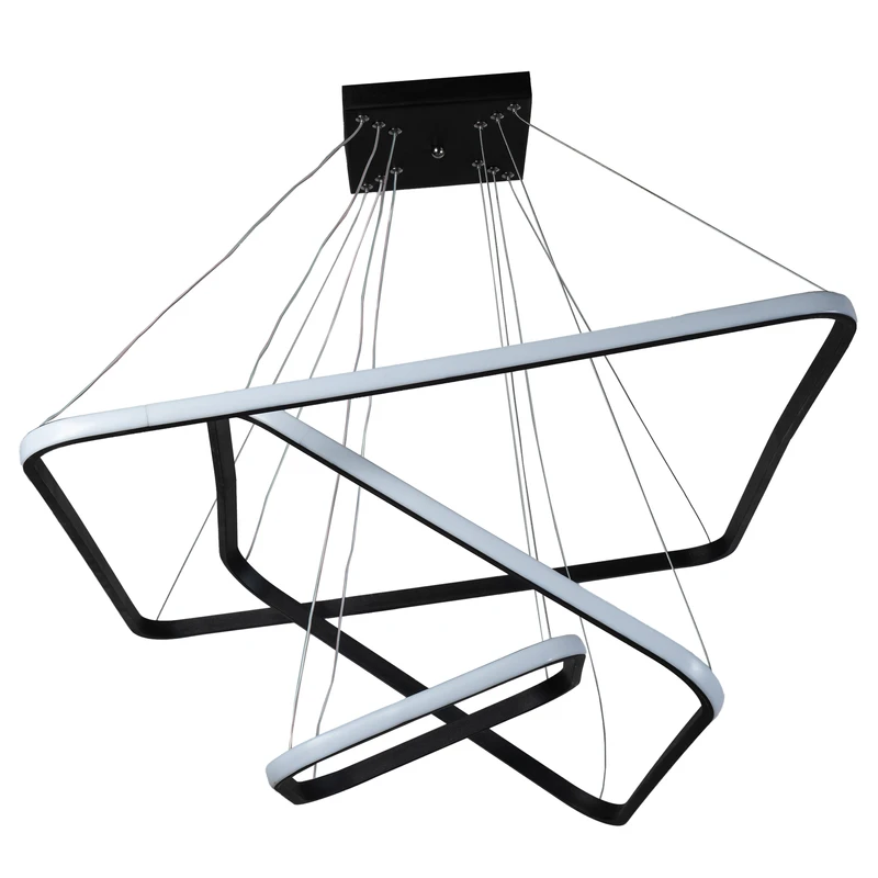 لوستر 3 شعله نور از ما رشکان مدل square/60/50/40